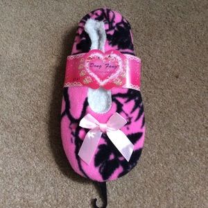 NWT Pink & Black Slipper Socks